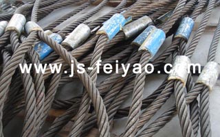 鋼絲繩壓套機(jī)壓制成品